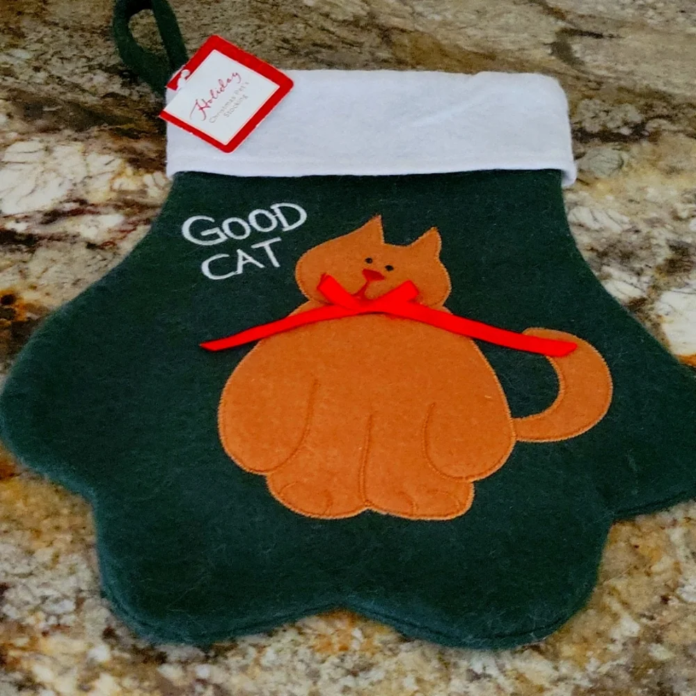 CHRISTMAS🐈CAT PET'S STOCKING, VINTAGE